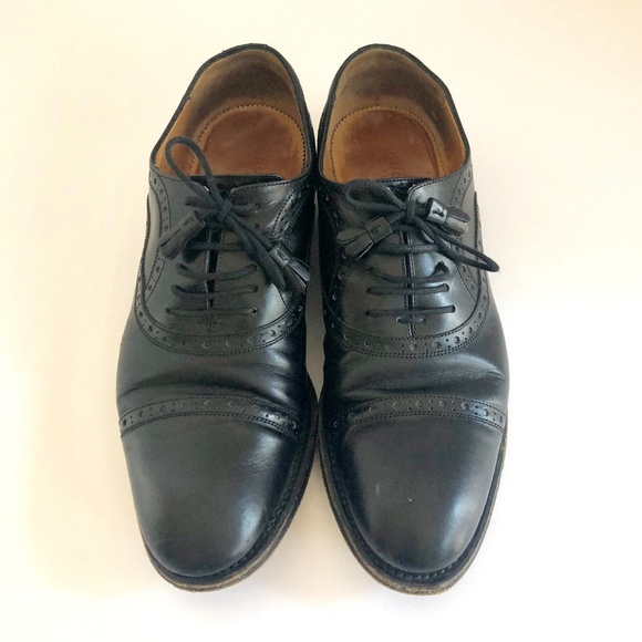 Gucci Other - GUCCI Black Leather Cap Toe Oxfords Brogues